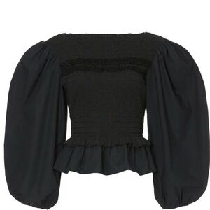 Ulla Johnson Black Puff Sleeve Blouse